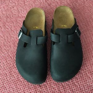 NEW black leather Birkenstock